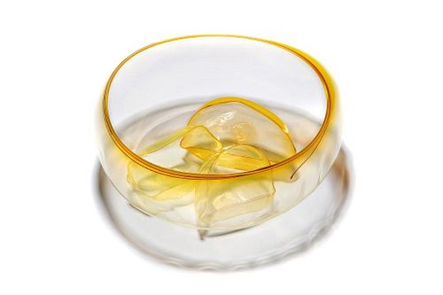 DALE CHIHULY YELLOW BASKET SETTitle 37b76d