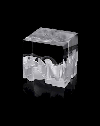 WEINBERG GLASS,CLEAR CUBESigned,2008,