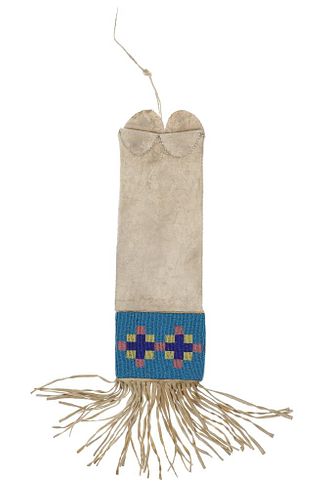 CA 1900 BLACKFEET BEADED PIPE 37b7d4