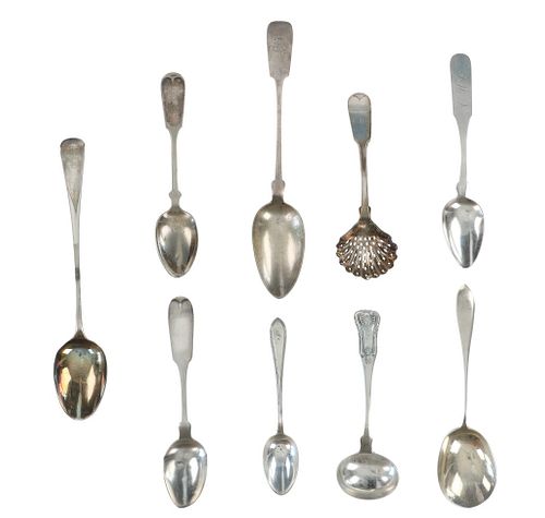 1840-1910S LARGE STERLING SPOON COLLECTION