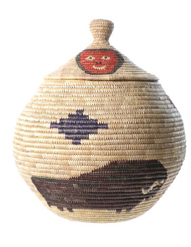 YUPIK ESKIMO-ALEUT MUSK OX BASKET