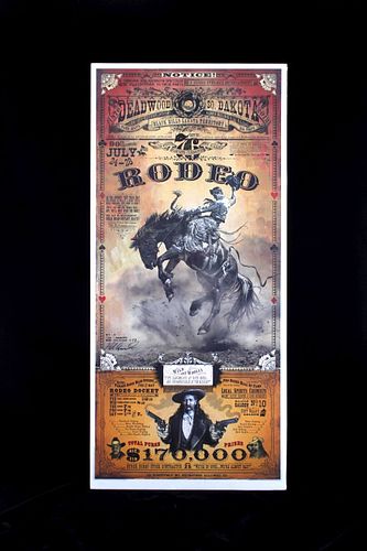 DEADWOOD SOUTH DAKOTA RODEO POSTER 37b9be