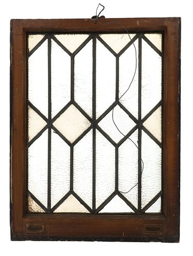 ANTIQUE EARLY 1900 LEADED GLASS 37b9d5