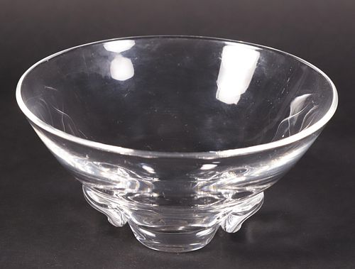 SIGNED STEUBEN CLEAR CRYSTAL BOWLSigned