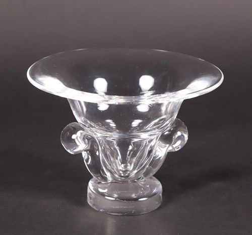 SIGNED STEUBEN CLEAR CRYSTAL FLUTED