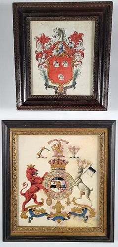 TWO FRAMED 18TH CENTURY ENGLISH