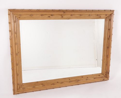 CARVED PINE FAUX BAMBOO FRAMED 37bbb5