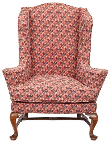 AMERICAN QUEEN ANNE UPHOLSTERED 37bc2b