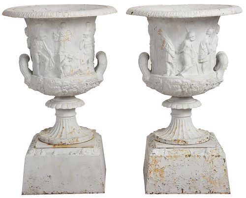 PAIR NEW YORK CLASSICAL STYLE CAST