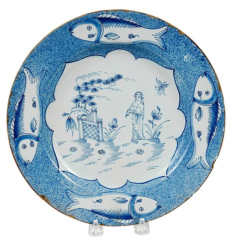 LONDON DELFTWARE POWDERED BLUE FISH