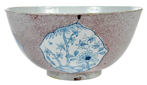 ENGLISH DELFTWARE MANGANESE PUNCH 37bcf7