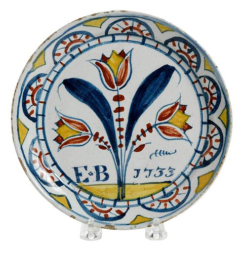 SMALL ENGLISH DELFTWARE POLYCHROME 37bd0f