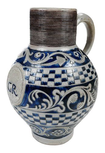 WESTERWALD SALT GLAZED "GR" STONEWARE