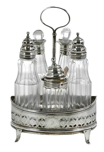 GEORGIAN ENGLISH SILVER CRUET SETLondon 37bd32