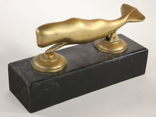 VINTAGE BRASS SPERM WHALE DOOR