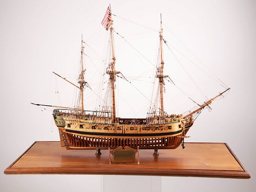 CONTEMPORARY CASED SHIP MODEL OF