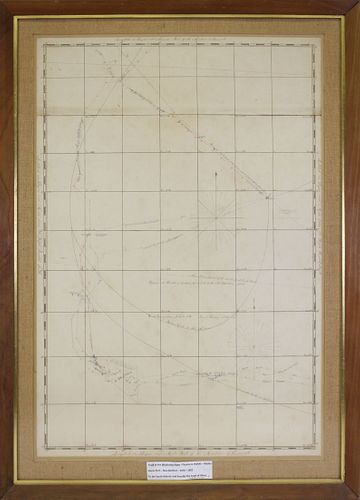 HAND DRAWN SHIP'S CHART OF A WHALING