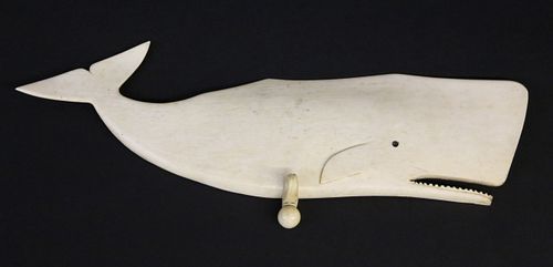 CARVED ANTIQUE WHALEBONE SPERM