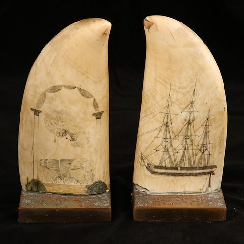 PAIR OF 19TH CENTURY SCRIMSHAW 37be0b