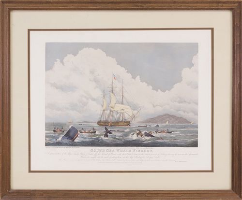 WILLIAM HUGGINS COLORED LITHOGRAPH