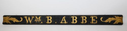 WM B ABBE CARVED AND GILT QUARTERBOARD  37be32