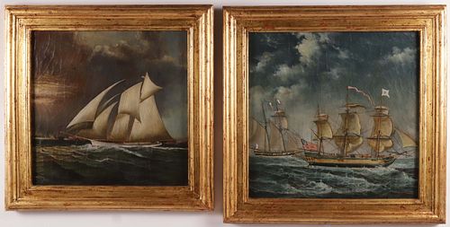 TWO FRANK JAMES OIL ON CANVAS MARITIME 37be4c