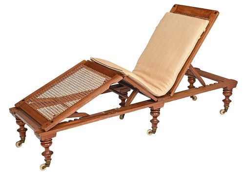 REGENCY WALNUT CANED RECLINING