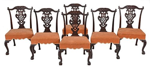 FINE SET CHIPPENDALE STYLE MAHOGANY 37bed5