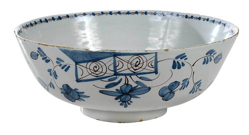 ENGLISH DELFTWARE POLYCHROME PUNCH 37bee1