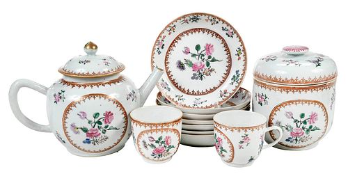 16 PIECE CHINESE EXPORT FAMILLE 37beeb