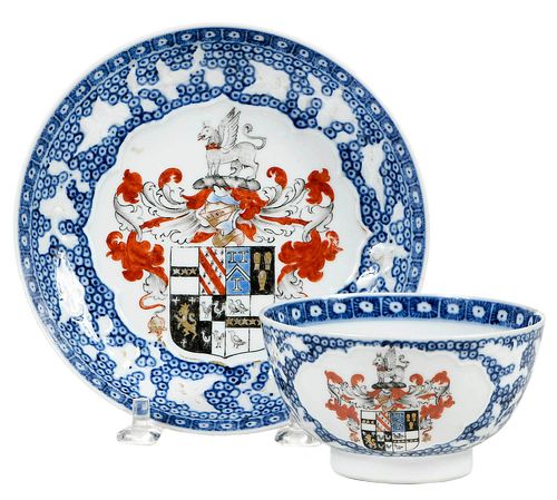 CHINESE EXPORT ARMORIAL TEA BOWL