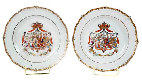 TWO PRINCE OF ANHALT EXPORT ARMORIAL 37beef