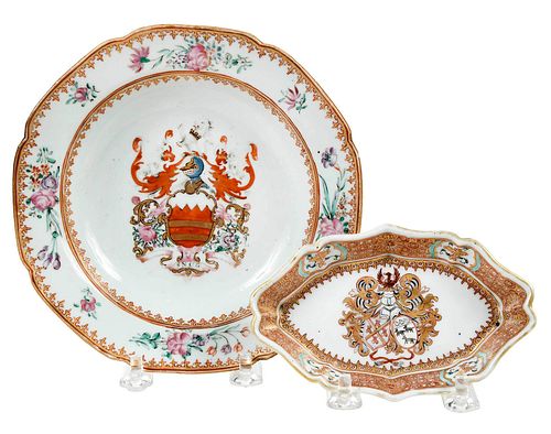 TWO PIECES CHINESE EXPORT ARMORIAL