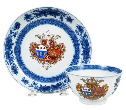 CHINESE EXPORT ARMORIAL TEA BOWL