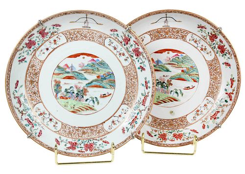 TWO CHINESE EXPORT PORCELAIN PLATES 37befc