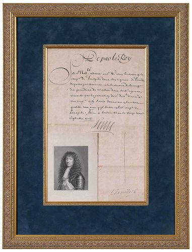 LOUIS XIV SIGNED DOCUMENTeight 37bf37