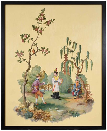 FRENCH SCHOOL CHINOISERIE PAINTING(early