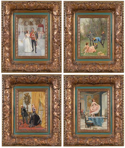 ORESTE CORTAZZO Italian 1836 1910 Four 37bf51