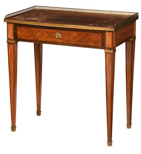 LOUIS XV STYLE INLAID LEATHER TOP 37bf4b