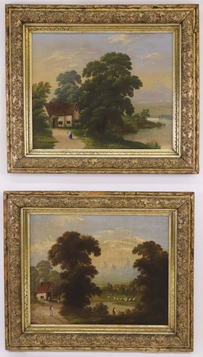 PAIR OF HUDSON RIVER SCHOOL OILS 37bfbc