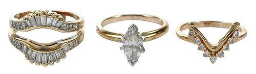 14KT DIAMOND RING SETengagement 37bfd3