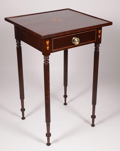 AMERICAN ONE DRAWER INLAID STAND  37bfe5