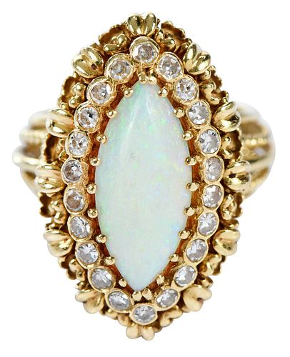 LA TRIOMPHE 18KT OPAL AND DIAMOND 37c00c