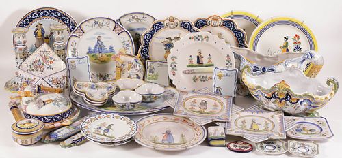 COLLECTION OF QUIMPER FAIENCE POTTERY 37c02a
