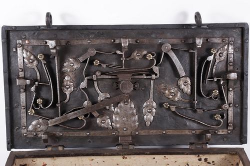 GERMAN IRON STRONGBOX, 17TH - 18TH