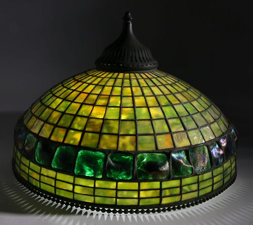 TIFFANY STUDIOS GEOMETRIC AND TURTLEBACK