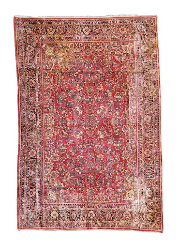 VINTAGE PERSIAN HAND KNOTTED WOOL 37c144
