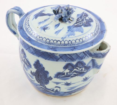 CANTON BLUE AND WHITE PORCELAIN