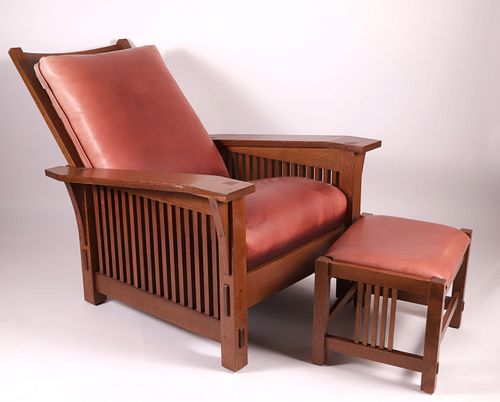 STICKLEY: E.J.AUDI ARTS AND CRAFTS ARMCHAIR