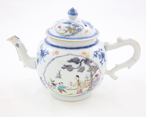 CHINESE EXPORT TEA POT, 18TH CENTURYChinese